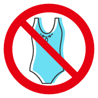金属の水着禁止アイコン